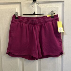NWT All in Motion Girls Purple Drawstring Shorts XL 14-16 Lightweight Comfy